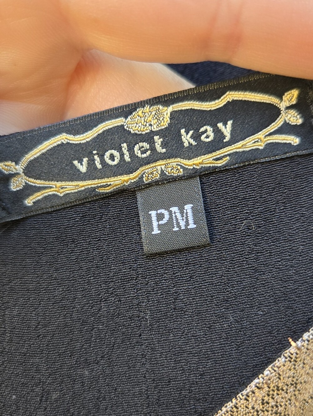 Vioket Kay Vintage Black Lace Open-front Kimono Jacket with Paisley Accents - Picture 7 of 9
